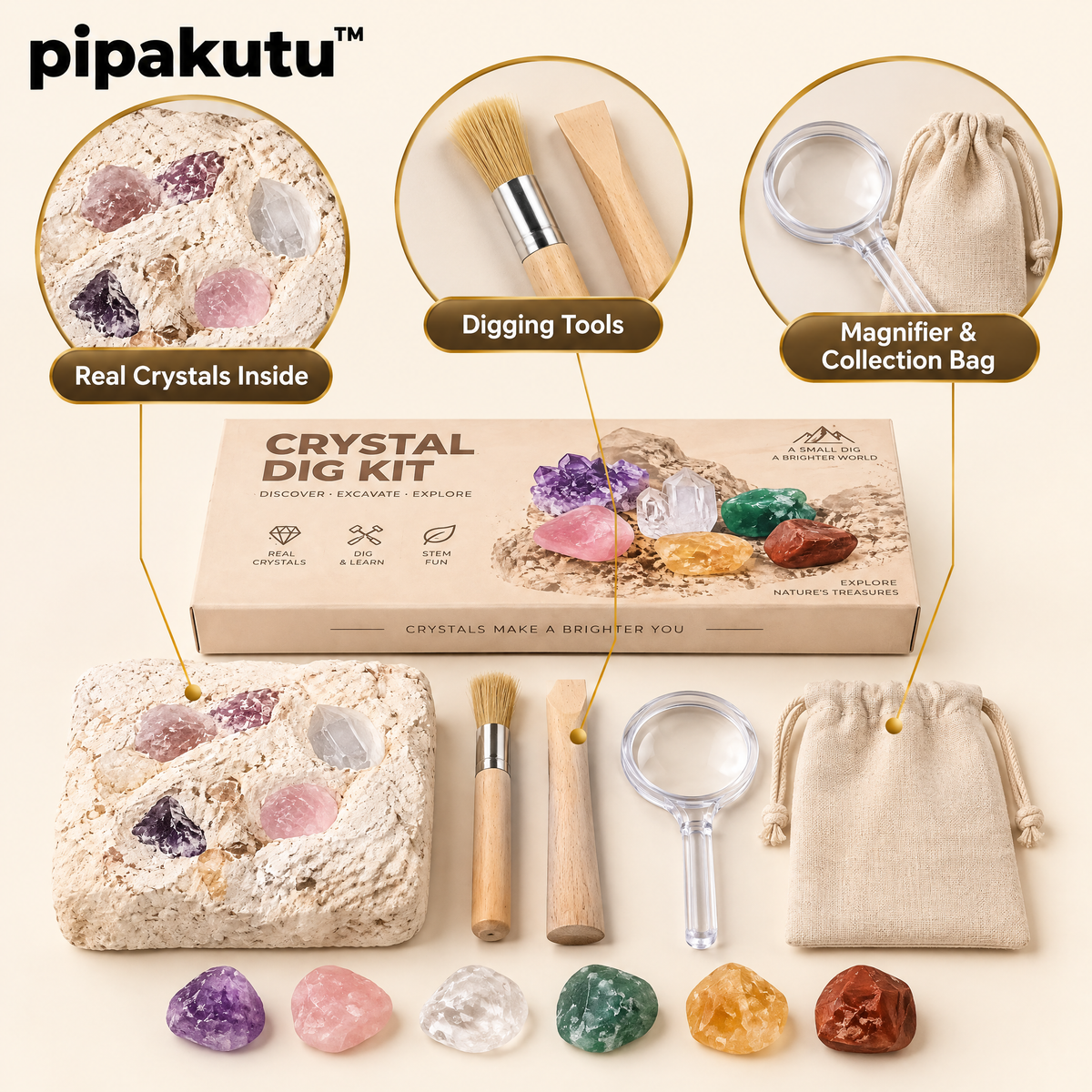 pipakutu™ GeoQuest Crystal Discovery Kit
