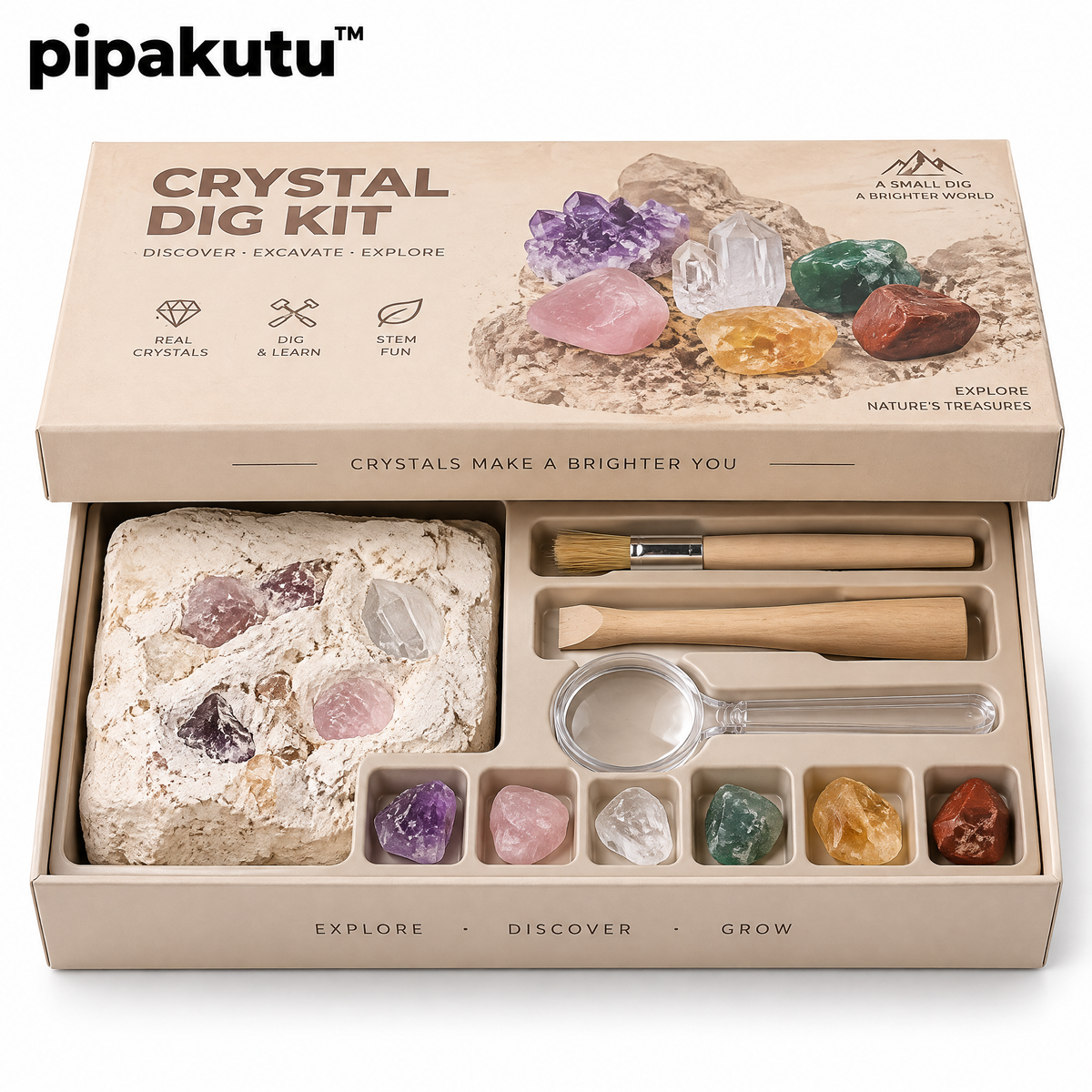 pipakutu™ GeoQuest Crystal Discovery Kit