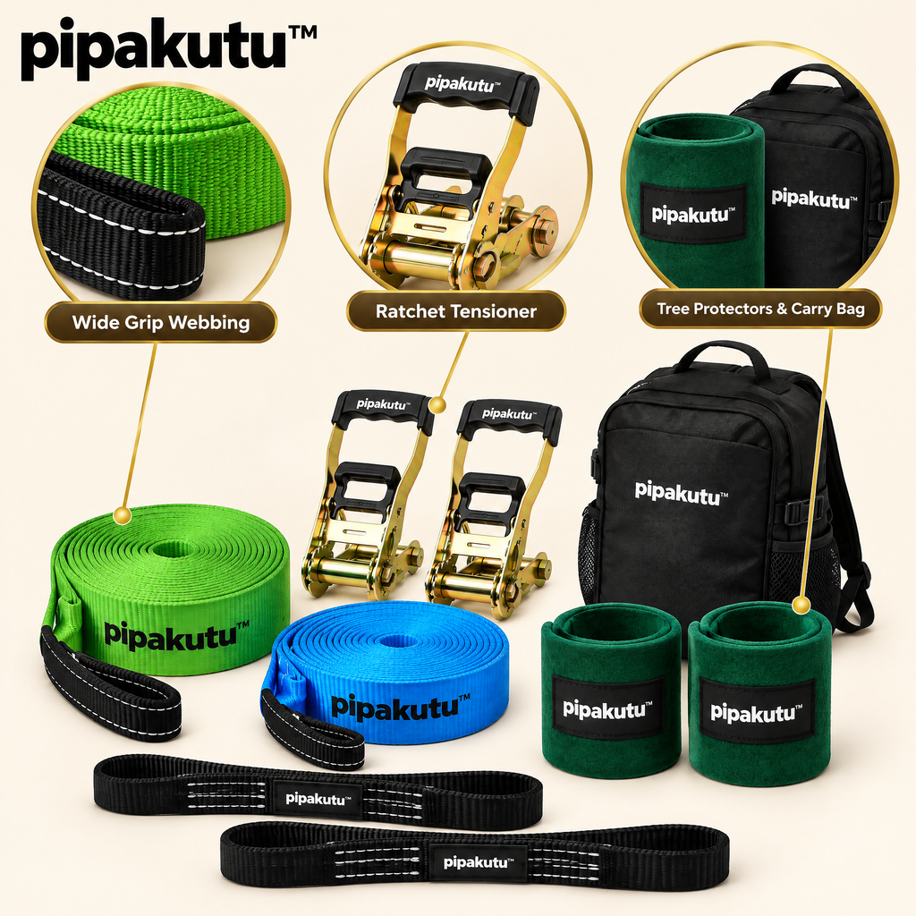 pipakutu™ BalanceTrail Slackline Set