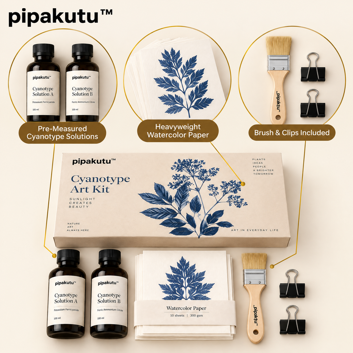 pipakutu™ SunTrace Cyanotype Art Kit