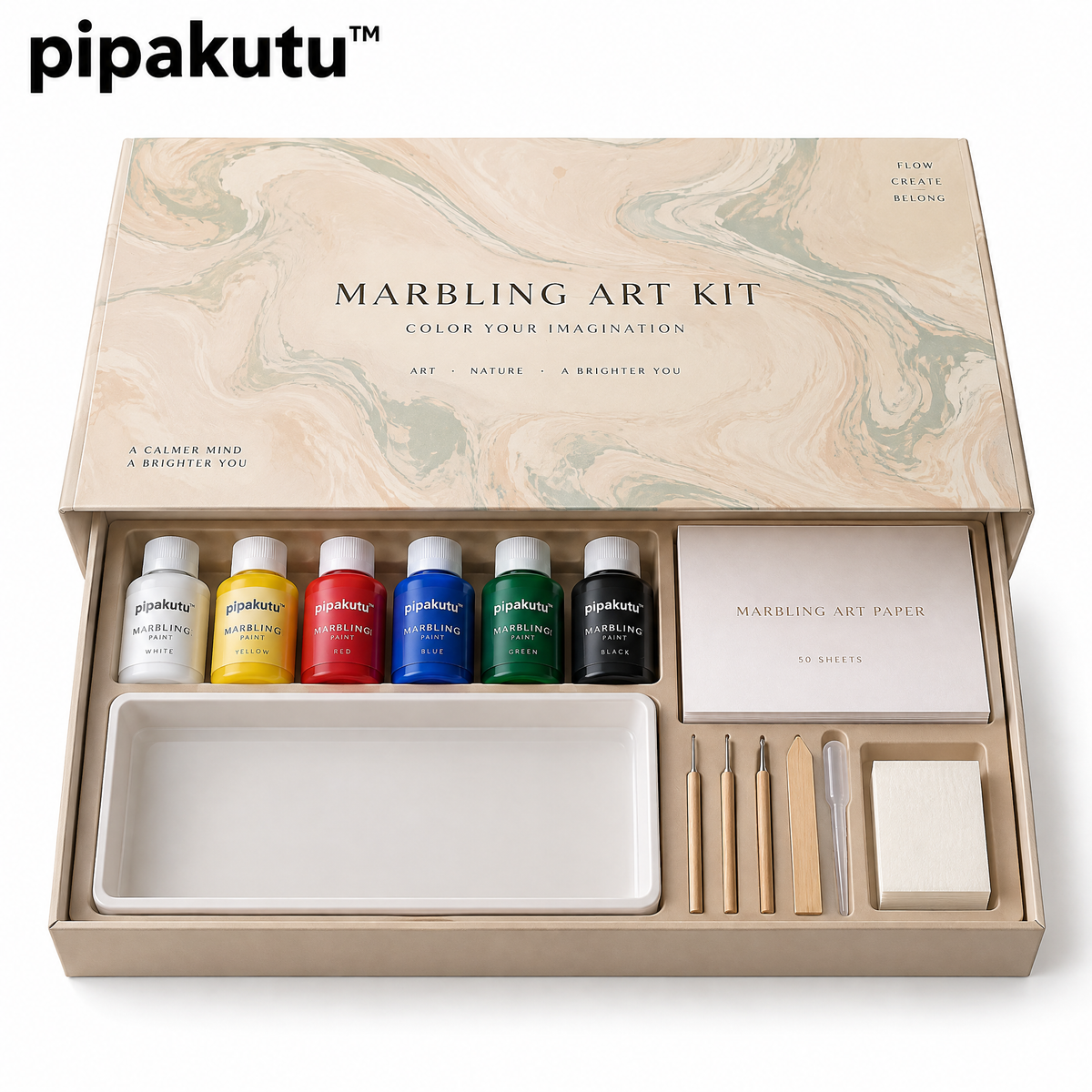 pipakutu™ ColorRipple Marbling Kit