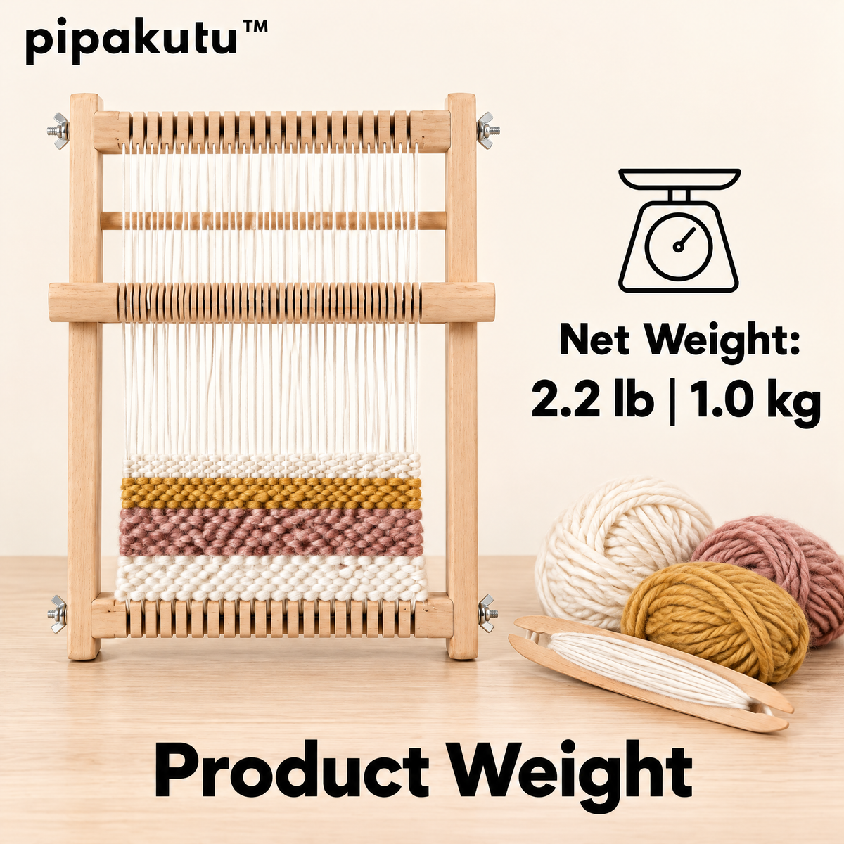 pipakutu™ ThreadNest Mini Weaving Loom