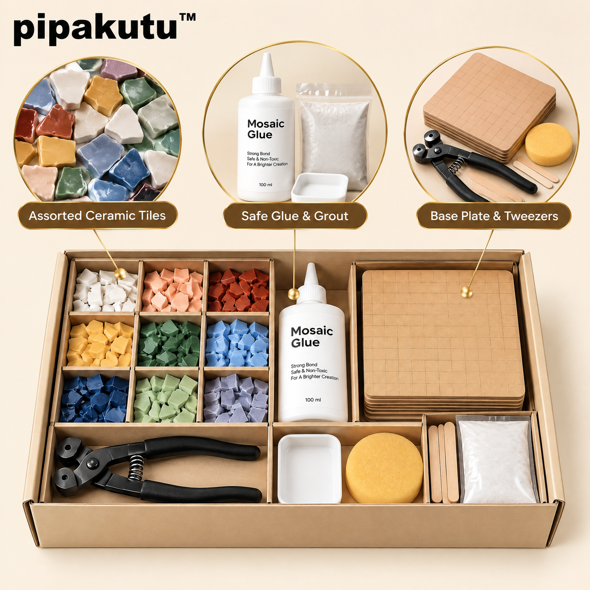 pipakutu™ MosaicJoy Tile Art Kit